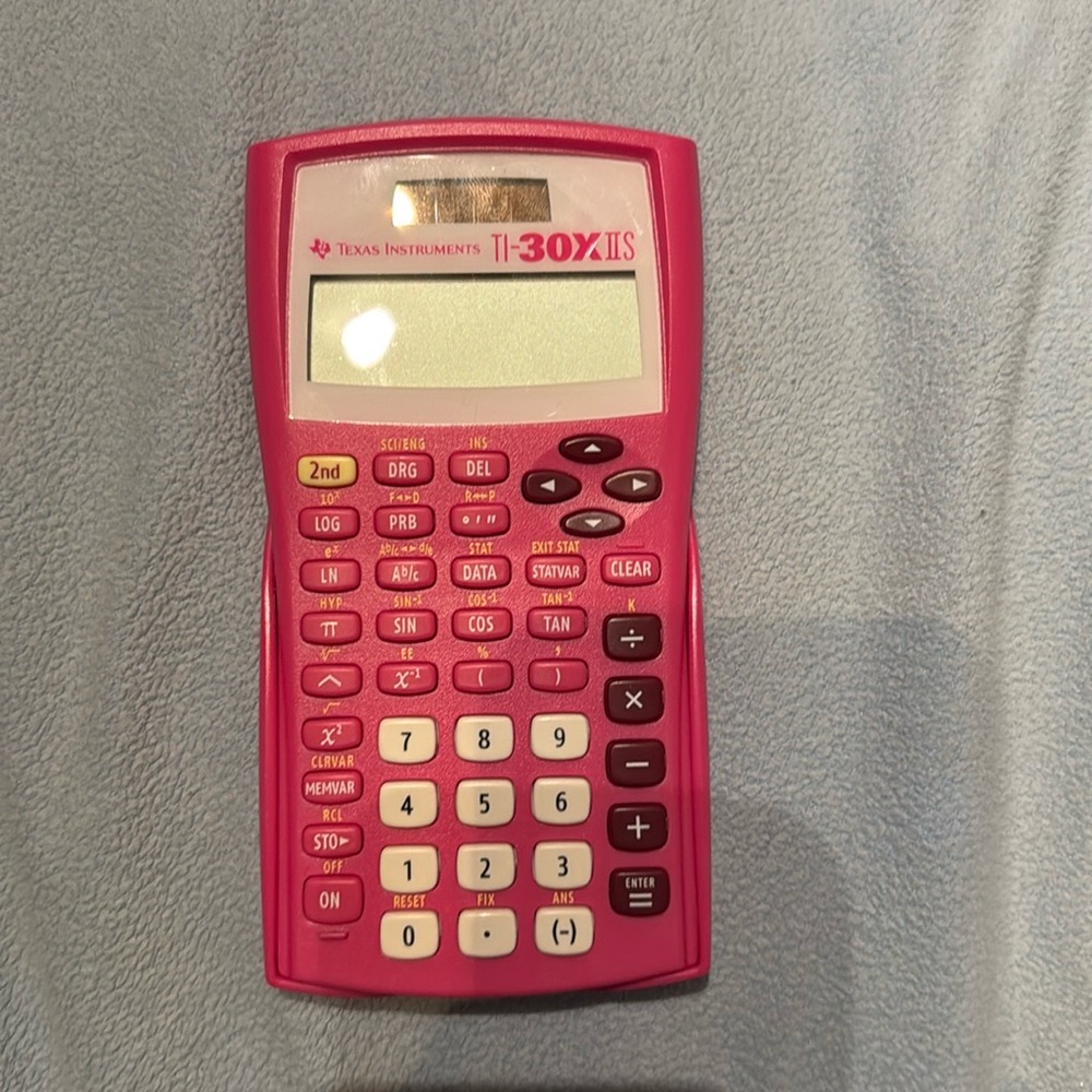 Pink Texas Instruments TI-30XIIS calculator